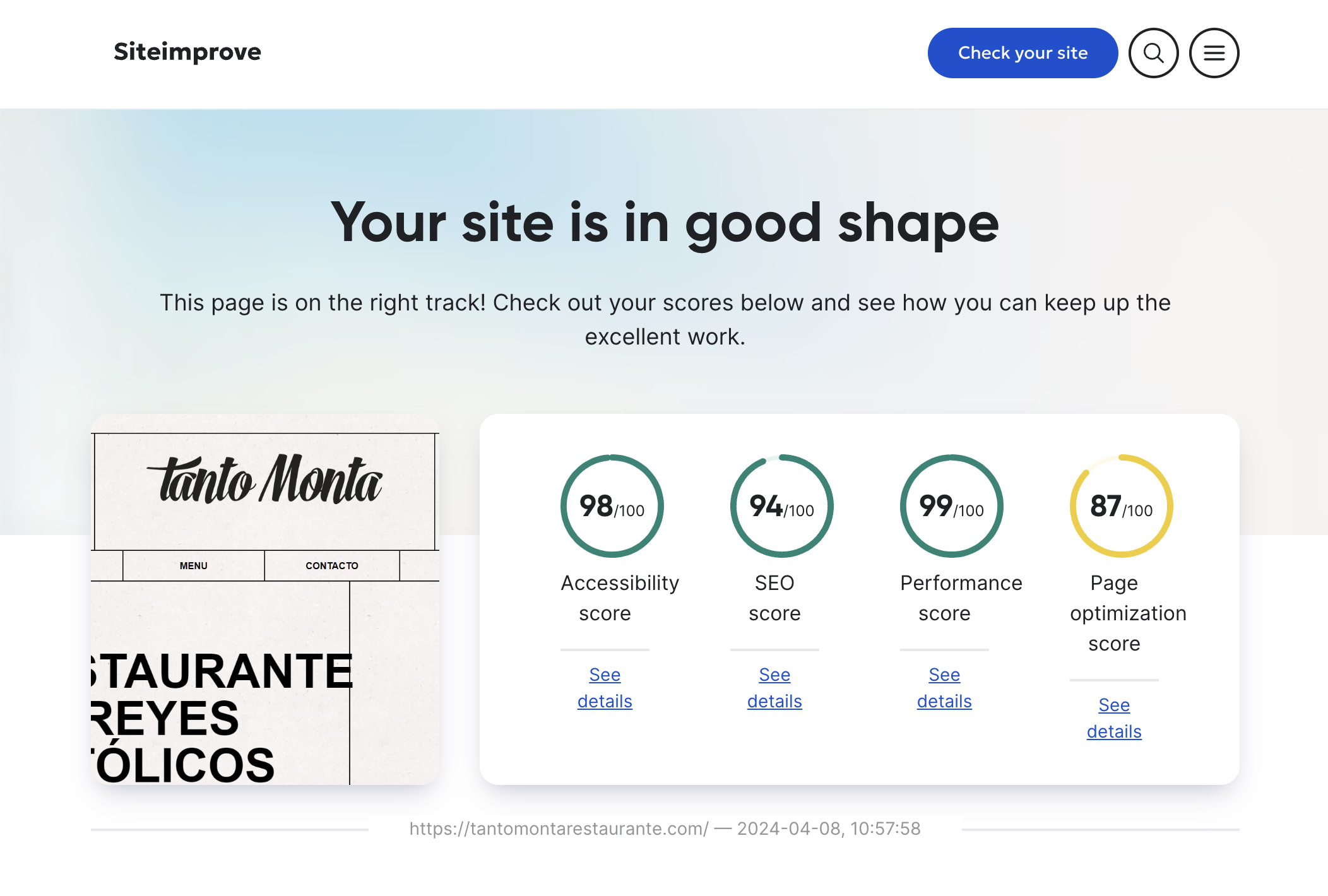 Informe de Accesibilidad Tanto Monta Restaurante